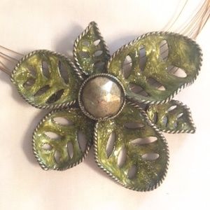 Chico's Enamel Flower Necklace